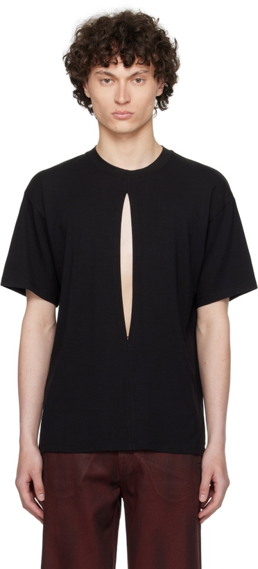 Photo: LGN Louis Gabriel Nouchi Black Slit T-shirt