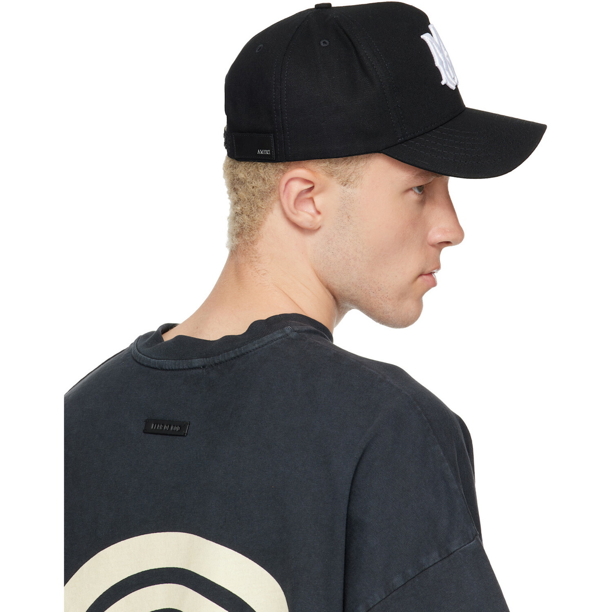 AMIRI Black 'MA' Full Canvas Cap