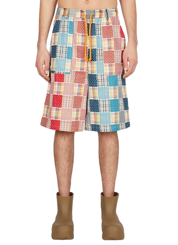 Photo: (Di)vision Patchwork Check Shorts