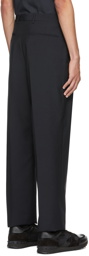 Valentino Navy Mohair & Wool Trousers