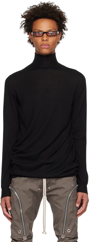 Photo: Rick Owens Black Oversized Turtleneck