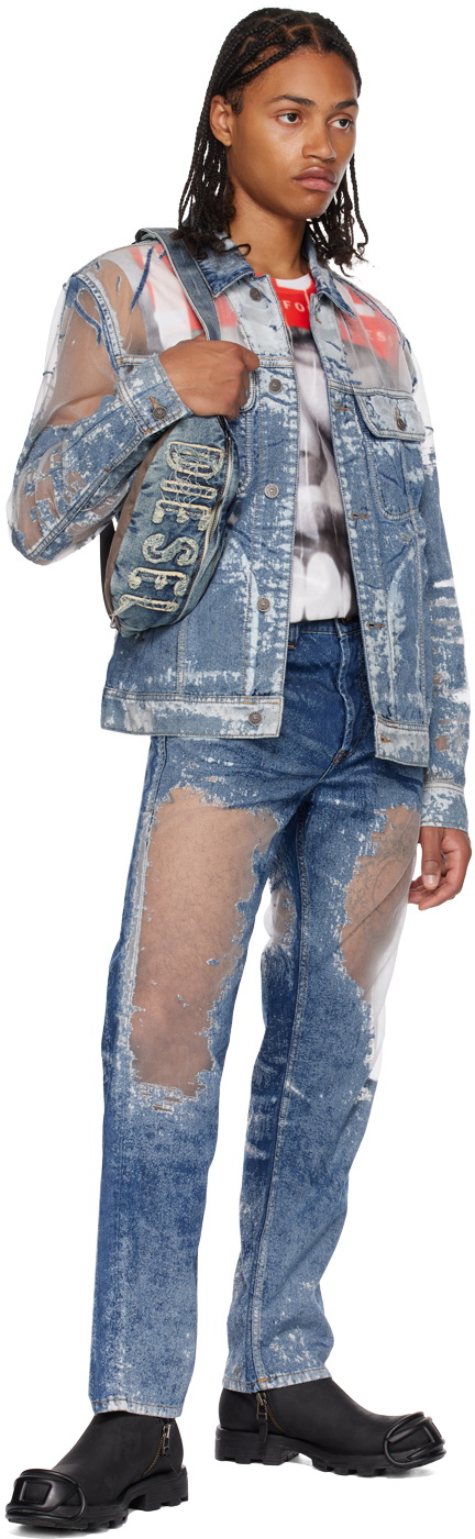 【送料&関税込】Diesel Big Doval Gray Tank Top Women's Knit tank top with denim cargo pockets | Grey | Diesel
