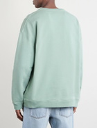 LOEWE - Logo-Embroidered Printed Cotton-Jersey Sweatshirt - Green
