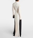 Victoria Beckham Tie-detail silk gown
