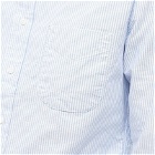 Gitman Vintage Men's Button Down Stripe Oxford Shirt in Blue/White