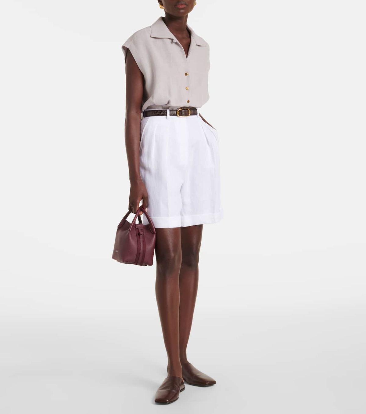 Loro Piana George linen Bermuda shorts