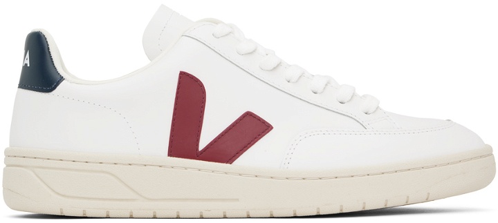 Photo: VEJA White & Red V-12 Leather Sneakers