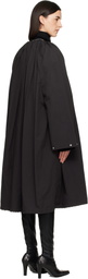 TOTEME Black Gathered Parachute Coat