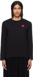 COMME des GARÇONS PLAY Black Heart Patch Long Sleeve T-Shirt