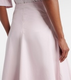 Jacquemus Triangle cotton poplin midi skirt