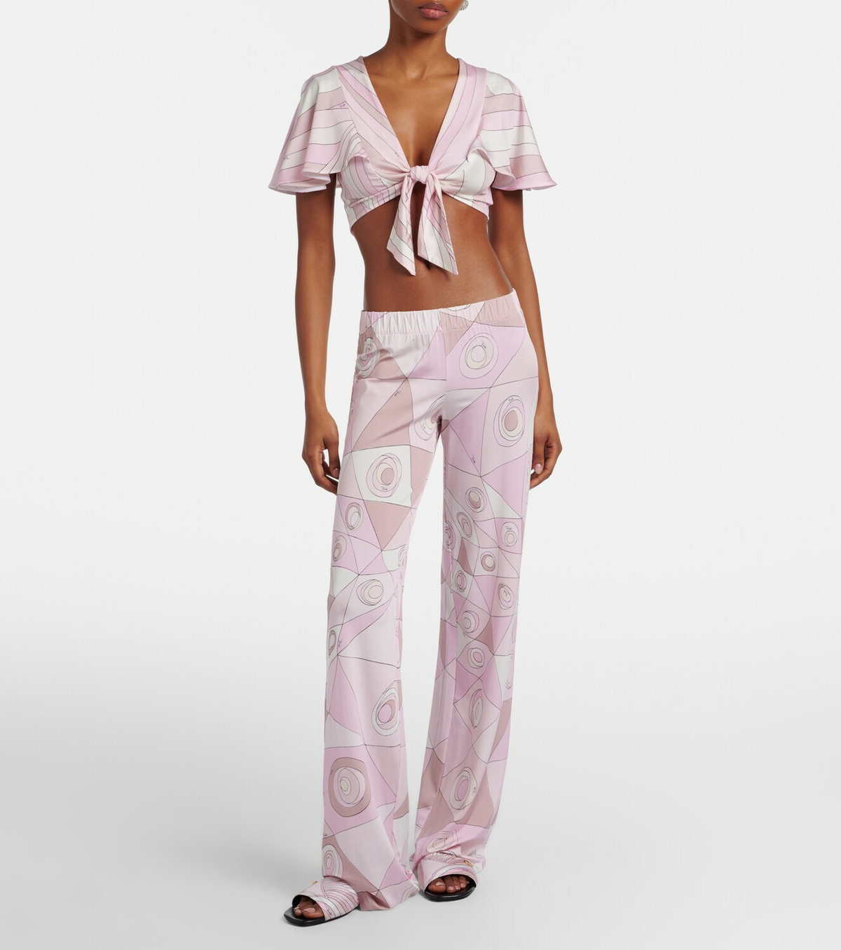 Pucci Occhi satin jersey straight pants