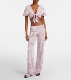 Pucci Occhi satin jersey straight pants