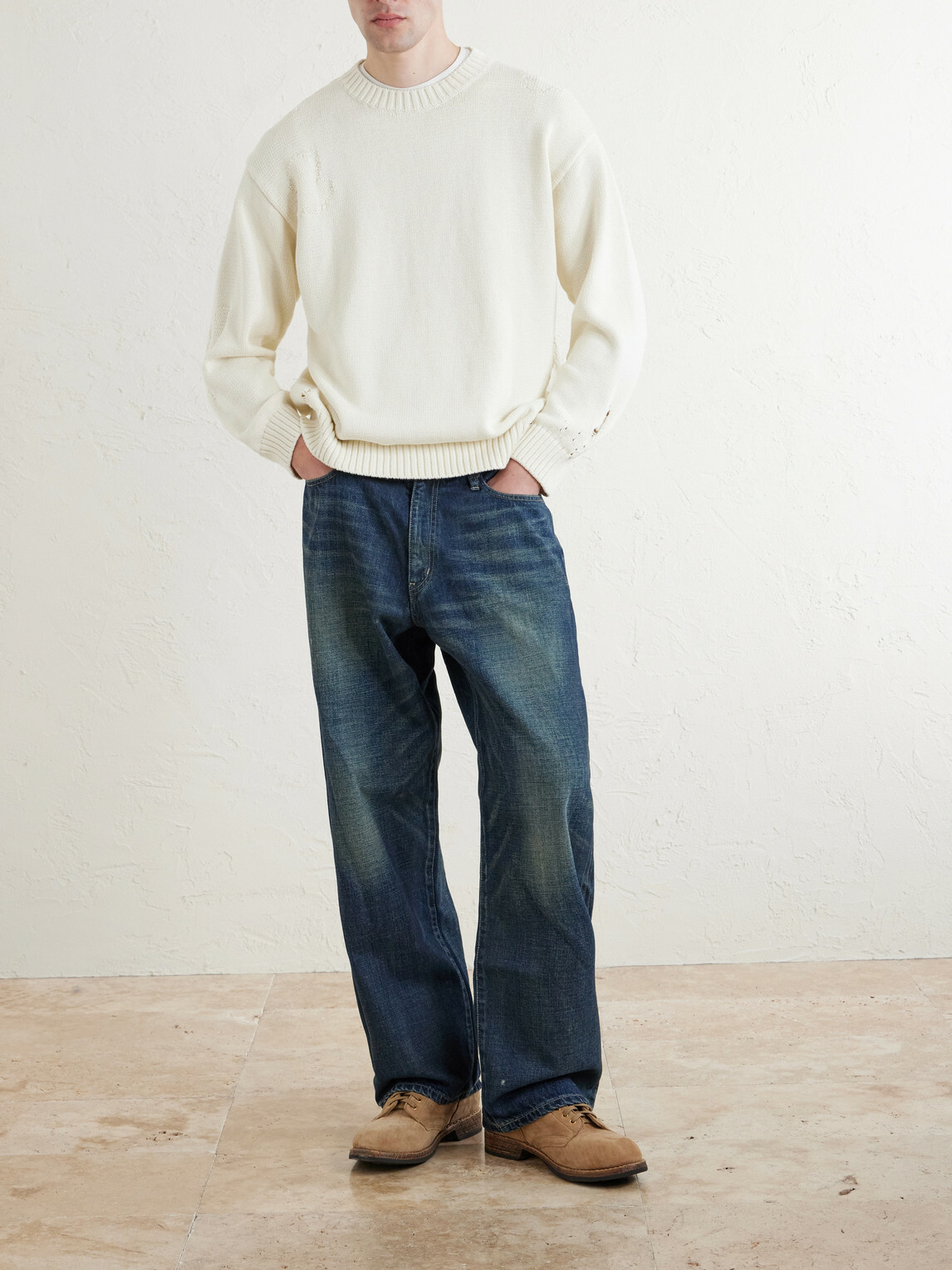 Neighborhood - Savage Cotton Crewneck Sweater - Neutrals