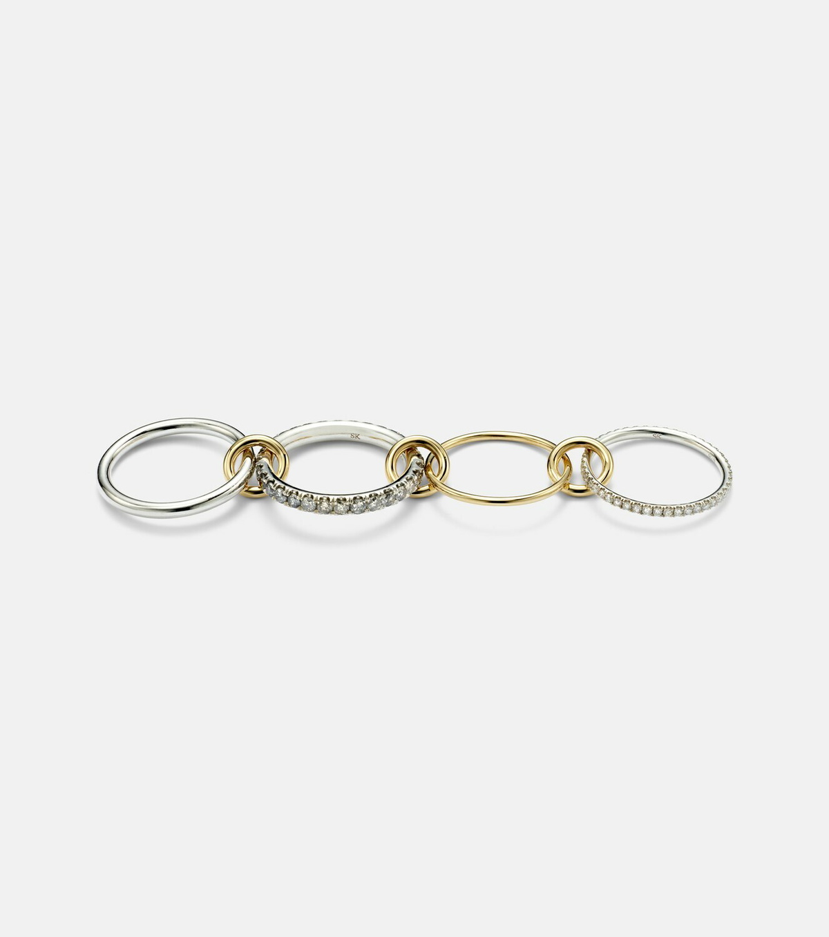 Spinelli Kilcollin Arla 18kt gold and sterling silver ring with diamonds