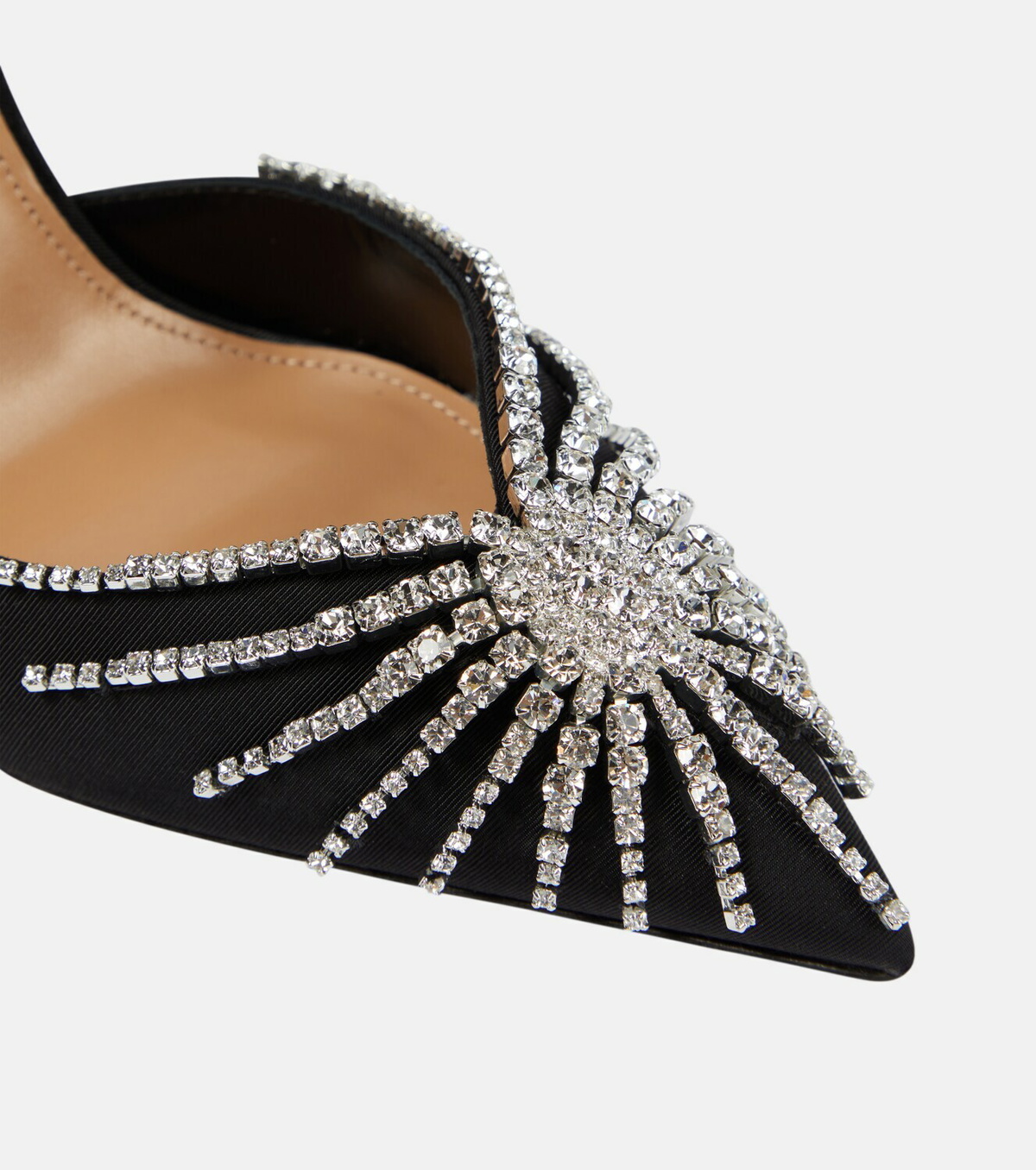 Aquazzura Sunshine embellished suede pumps