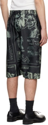 LU'U DAN Black Wide Leg Shorts