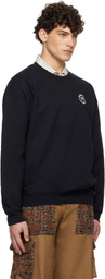 Anna Sui Black 'Anna Sui Wings' Crew Neck Sweatshirt