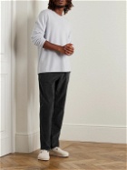 James Perse - Slim-Fit Straight-Leg Stretch Cotton-Blend Corduroy Trousers - Gray