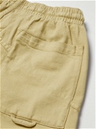 YMC - Alva Skate Tapered Stretch Organic Cotton-Twill Drawstring Trousers - Neutrals