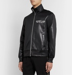 Helmut Lang - Logo-Embroidered Coated Loopback Jersey Track Jacket - Black