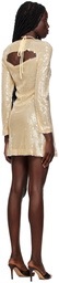 KIM SHUI Beige Paillette Minidress