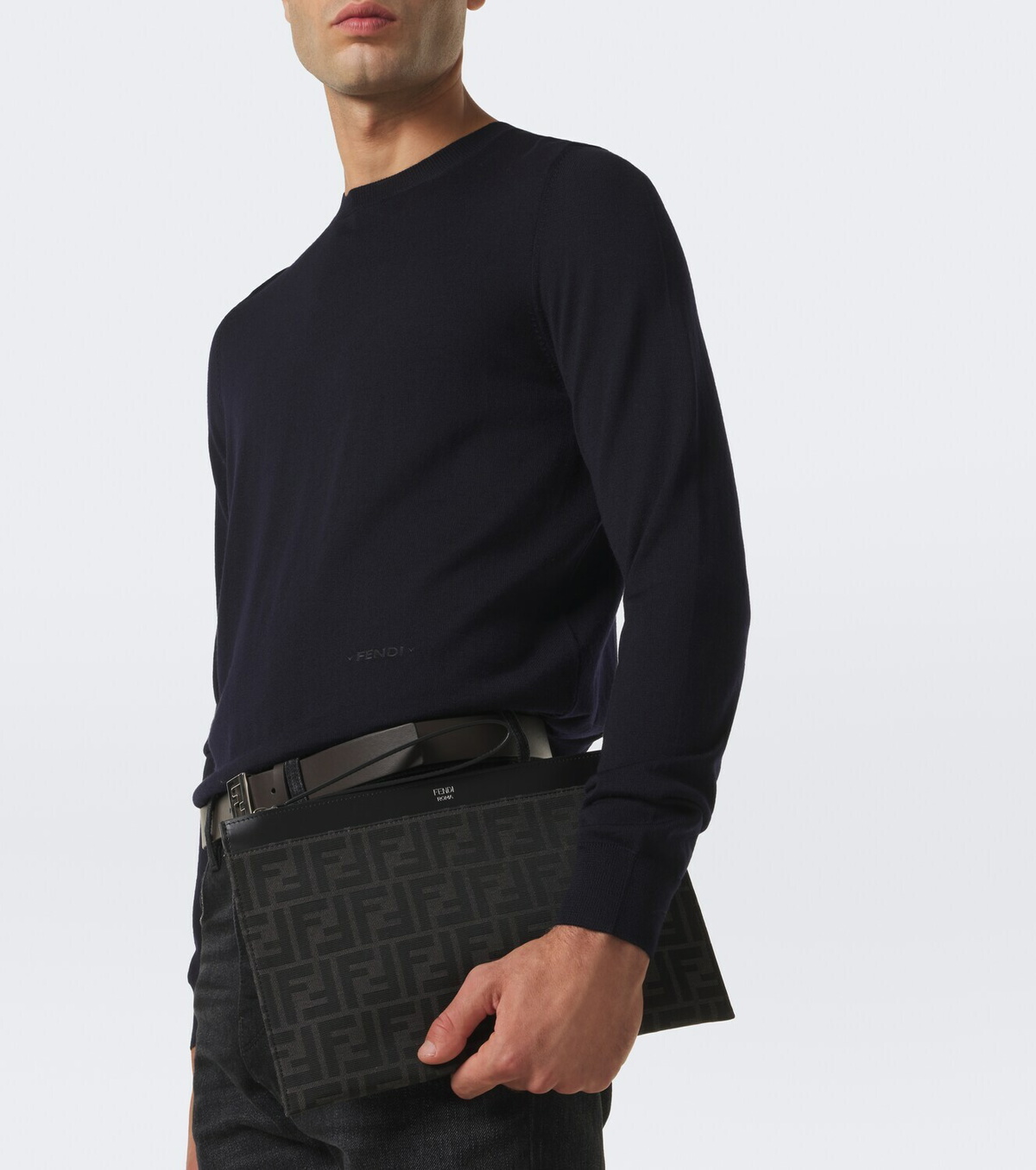Fendi FF Zucca Medium pouch