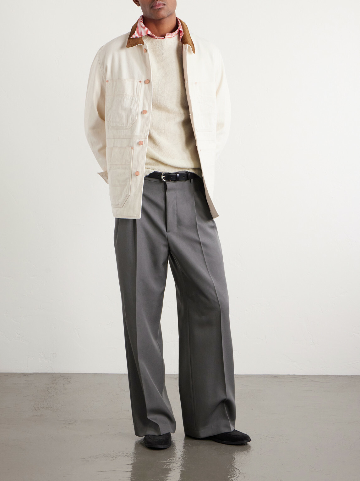 Drake's - Brushed Shetland Wool Sweater - Neutrals