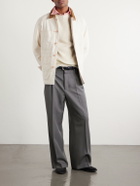 Drake's - Brushed Shetland Wool Sweater - Neutrals