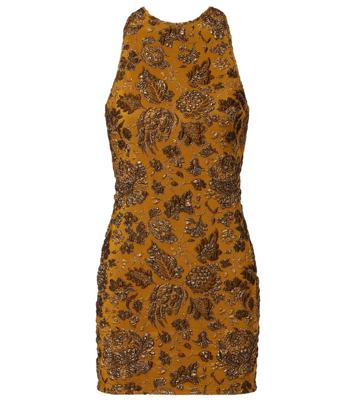 Photo: Saint Laurent Floral brocade minidress