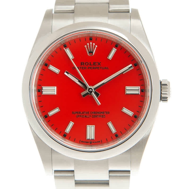 Photo: Rolex Oyster Perpetual 36 Automatic Chronometer Coral Red Dial Watch 126000CRLRDSO