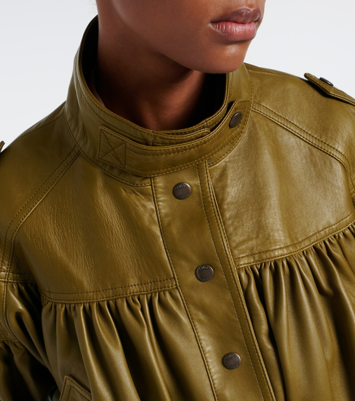 Chloé Cropped leather jacket