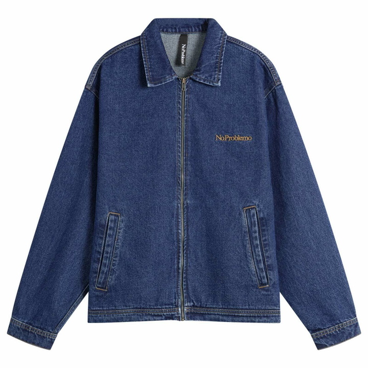 Photo: No Problemo Men's Nayoko Heavyweight Denim Jacket in Blue