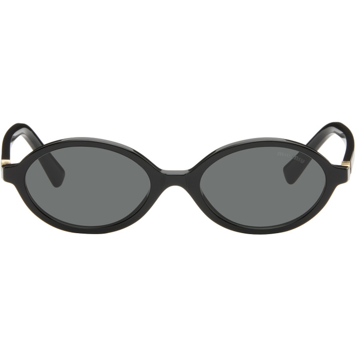 Photo: Miu Miu Eyewear Black Miu Regard Sunglasses