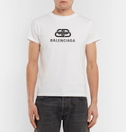 Balenciaga - Slim-Fit Logo-Print Cotton-Jersey T-Shirt - White