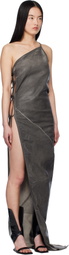 Rick Owens DRKSHDW Gray Overdyed Taco Maxi Dress