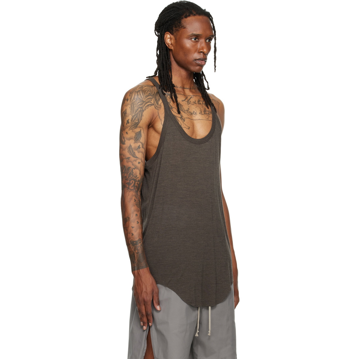 Rick Owens Gray Tower Pony Tank Top