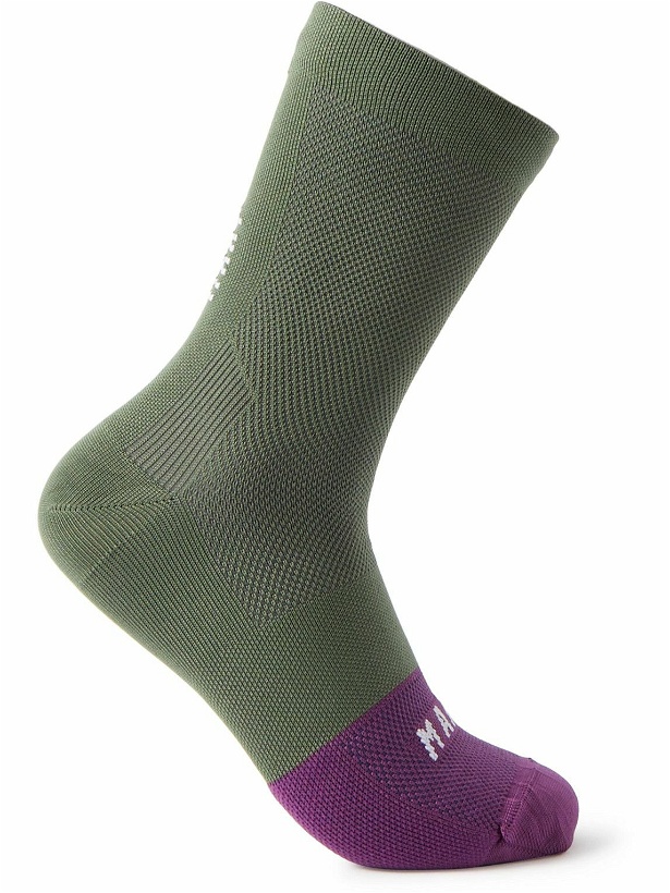 Photo: MAAP - Division Colour-Block Stretch-Knit Cycling Socks - Green
