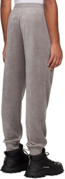 Emporio Armani Gray Embroidered Sweatpants