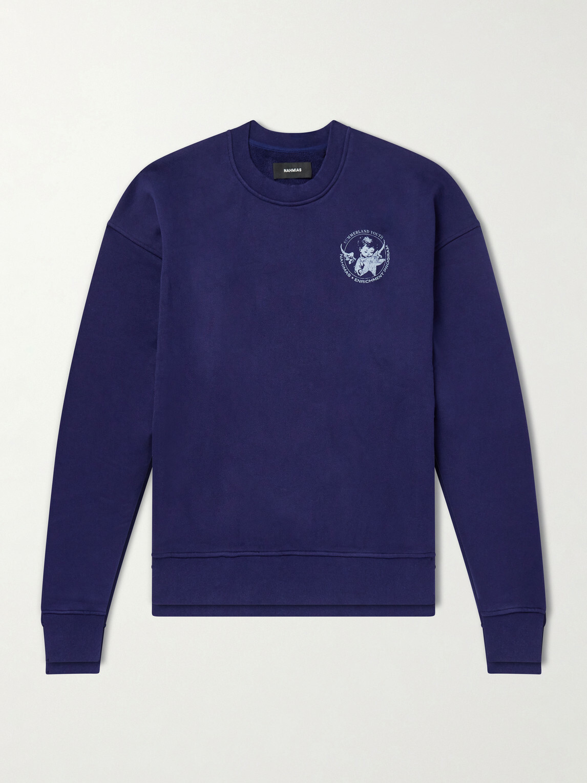 NAHMIAS - Youth Enrichment Logo-Print Cotton-Jersey Sweatshirt - Blue