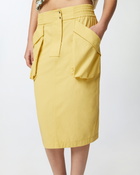 Pinko Pencil Skirt With Maxi Pockets Rattan Yellow