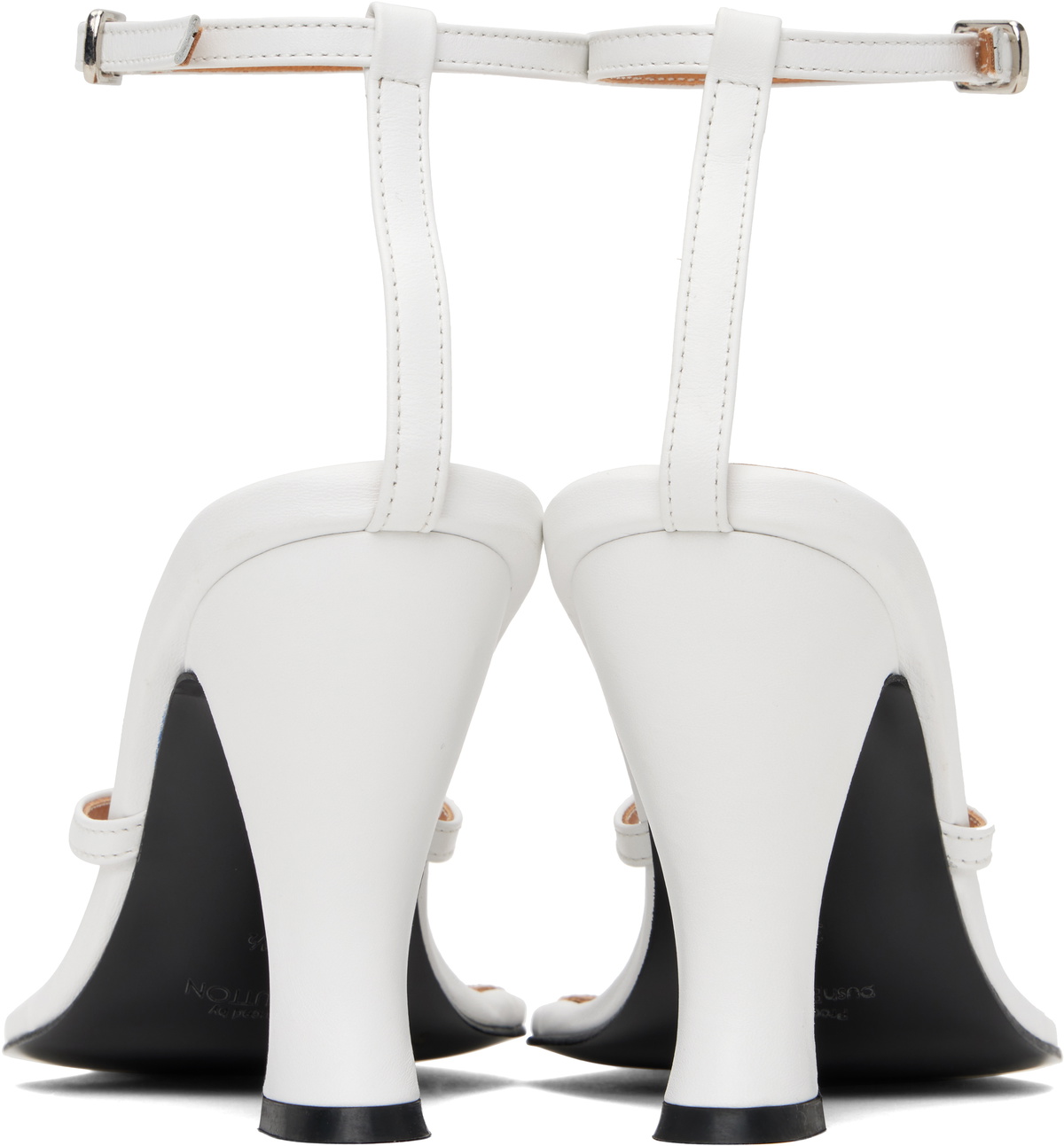 Pushbutton White Pointy Heels