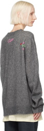 Caro Editions Grey Augusta Round Neck Sweater