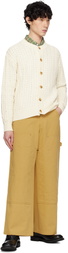 AFTER PRAY Off-White Ernest Cable Knit Cardigan