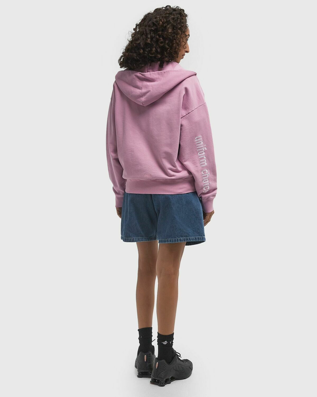 032c ROUTINE ZIP HOODIE pink Womens Hoodies/Zipper