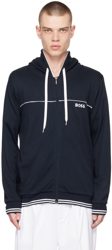 Photo: BOSS Navy Embroidered Jacket