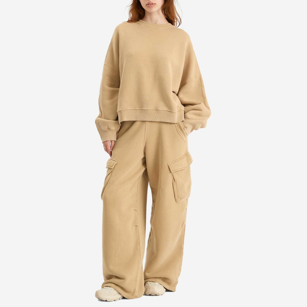 Represent Women's Initial V Notch Sweatshirt in Iced Coffee