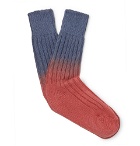 The Elder Statesman - Yosemite Dip-Dyed Cashmere Socks - Red