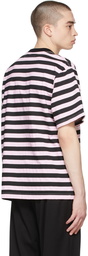 Noon Goons Black & Pink Stripe Cruiser T-Shirt