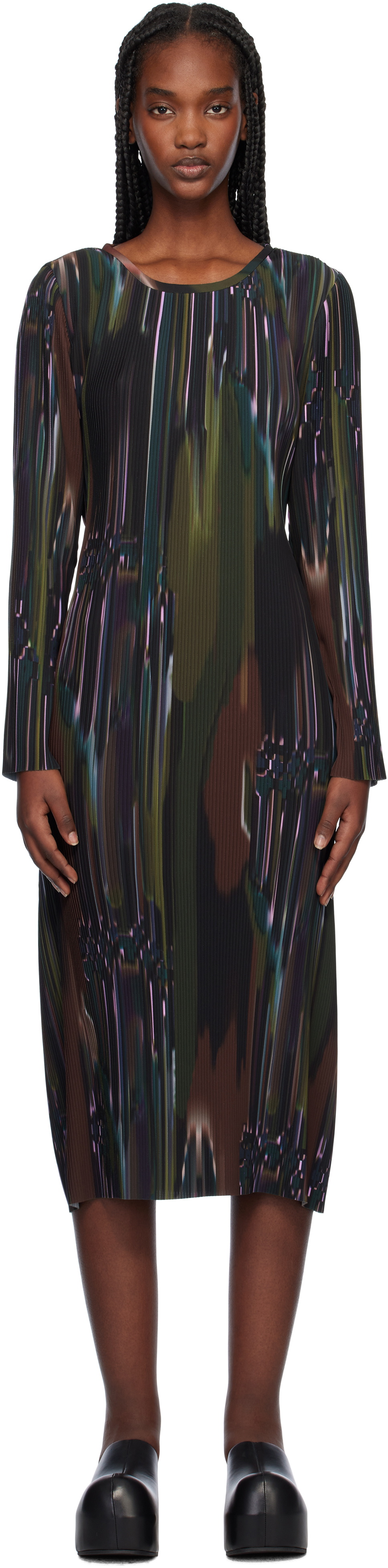 Henrik Vibskov Multicolor Knight Plisse Midi Dress