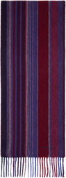 PS by Paul Smith Red & Purple Trent Stripe Scarf